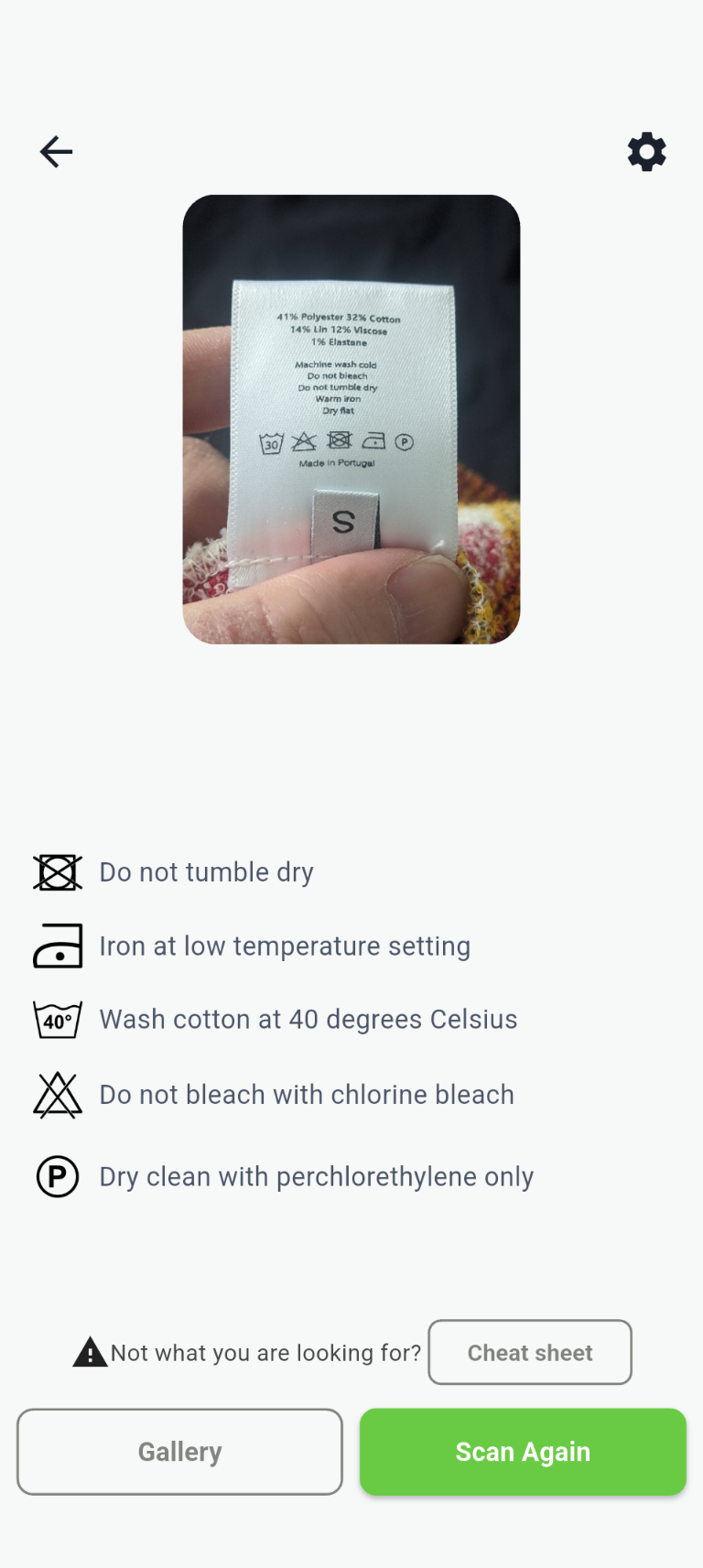 Laundry App Screen 3